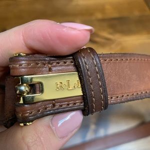 Ralph Lauren Tan and Gold Belt XL